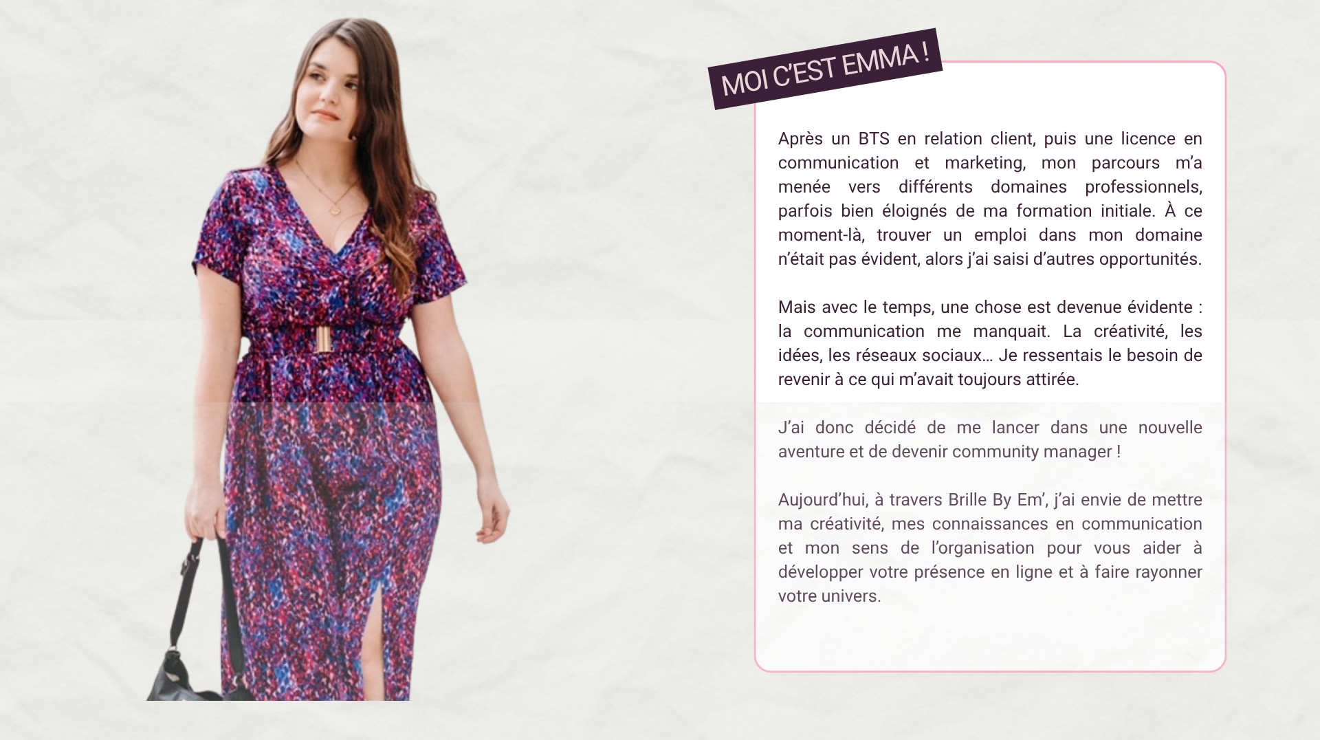 Moi c’est Emma : présentation et parcours